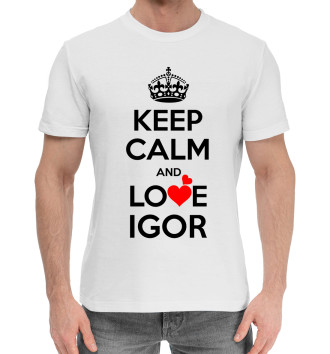 Хлопковая футболка Будь спокоен и люби Игоря