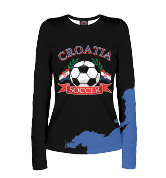 Женский Лонгслив Croatia soccer ball