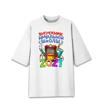 Хлопковая футболка оверсайз Выпускник начальной школы 2021
