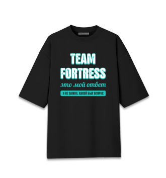 Хлопковая футболка оверсайз Team Fortress Ответ
