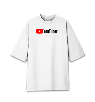 Хлопковая футболка оверсайз YouTuber