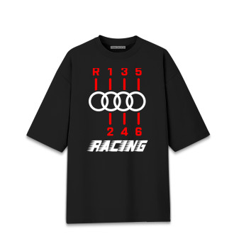 Женская Хлопковая футболка оверсайз Audi - Gearbox - Pro Racing