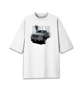 Хлопковая футболка оверсайз Chevrolet Silverado