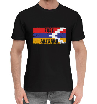 Мужская Хлопковая футболка Free Artsakh