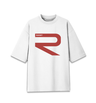 Женская Хлопковая футболка оверсайз RAKNET ORIGINAL WHITE