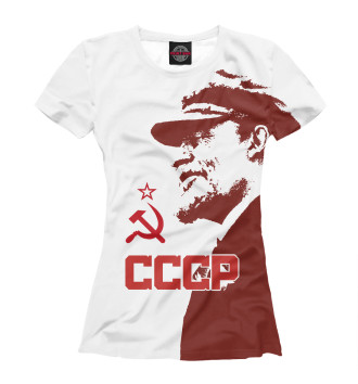 Футболка СССР Владимир Ильич Ленин на белом фоне