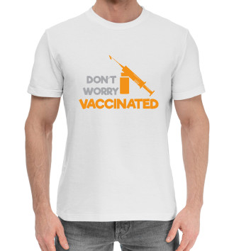 Мужская Хлопковая футболка Vaccinated