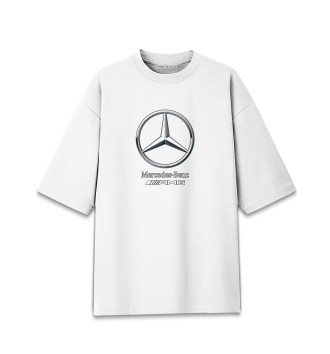 Мужская Хлопковая футболка оверсайз Mercedes / Мерседес