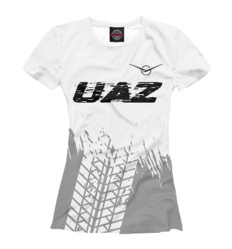 Футболка для девочек UAZ Speed Tires на белом