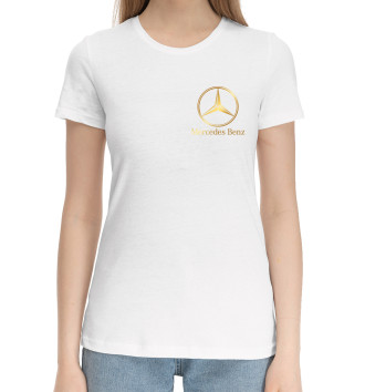 Женская Хлопковая футболка Mercedes-Benz Gold
