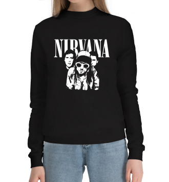Женский Хлопковый свитшот Nirvana