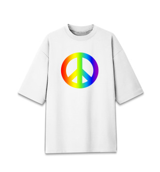 Хлопковая футболка оверсайз Peace
