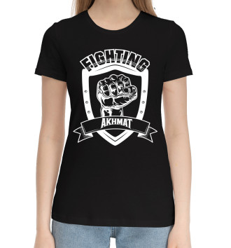 Женская Хлопковая футболка Akhmat Fight Club