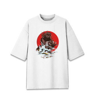 Хлопковая футболка оверсайз Godzilla