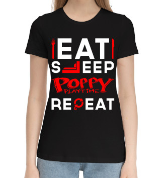Женская Хлопковая футболка Poppy Playtime Routine