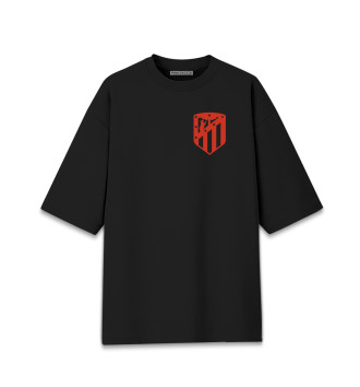Мужская Хлопковая футболка оверсайз Atletico Madrid