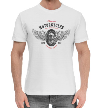 Мужская Хлопковая футболка American motorcycles