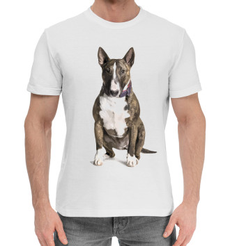 Мужская Хлопковая футболка Bull terrier