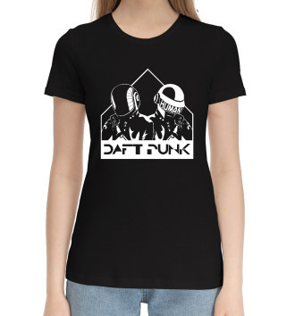 Женская Хлопковая футболка Daft Punk